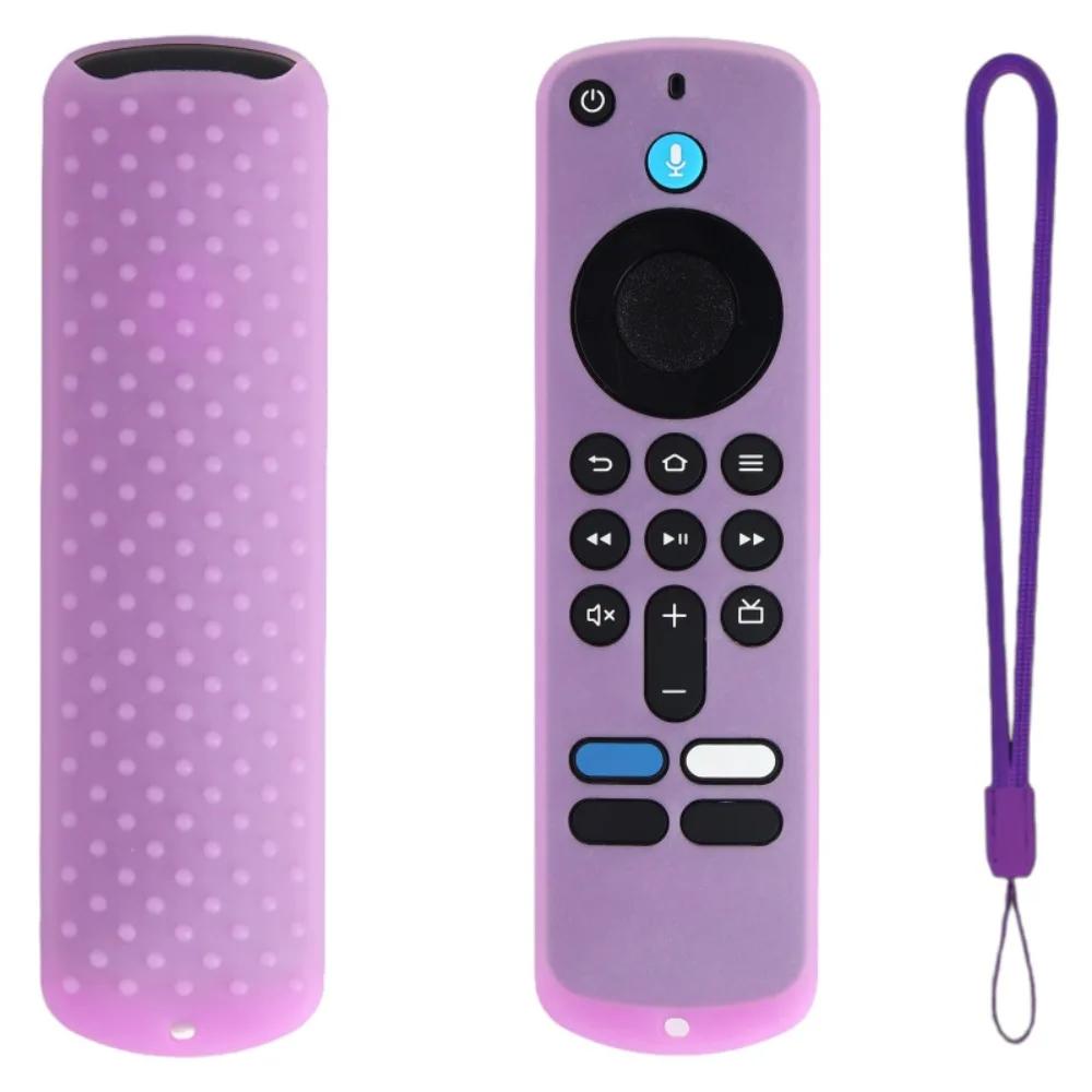 Silicone Protective Case with Lanyard Shockproof Soft Shell Remote Control Protector Cover for Amazon 2025 Fire TV Stick 4K/HD