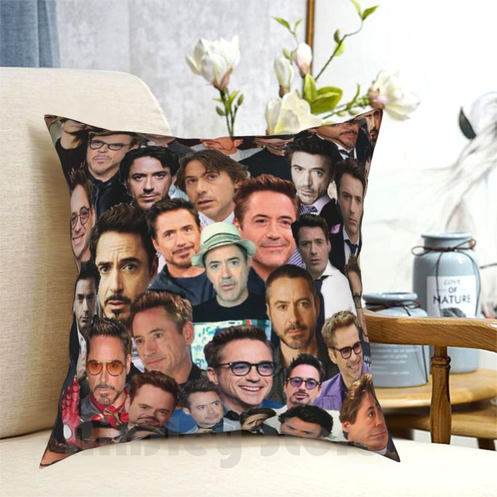 Robert Downey Jr Collage Pillow Case Printed Home Soft DIY Pillow Cover Robert Downey Jr Robert Downey Junior Robert