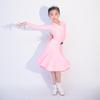 Kids Latin Dance Competition Dress for Girls Long Sleeves Suit Training Clothes Blackpool Clothing