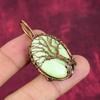 Tree Of Life Lemon Chrysoprase Pendant Gemstone Copper Wire Wrapped Pendant