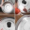 Universal Round Pot Lids Cover 28/32/36/40cm Cooking Pot Wok Lid  Kitchen Accessories