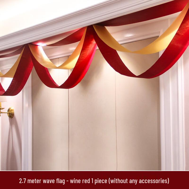 Wedding Decoration Fabric Wavy Flag Garland Set