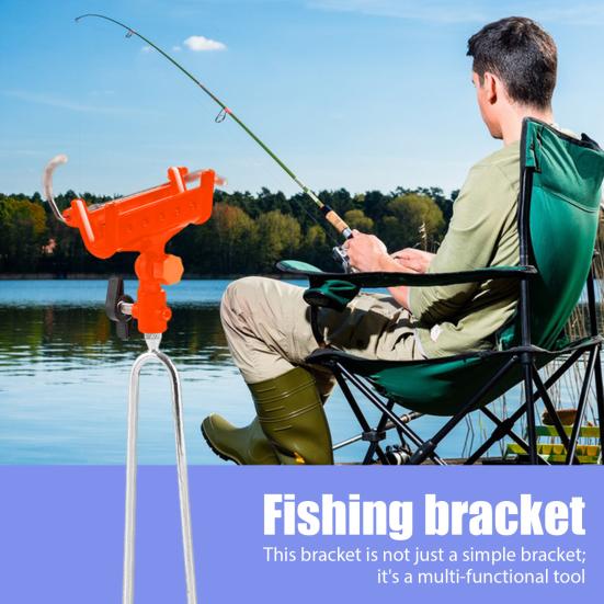 Self-Locking Fishing Rod Holder Stake Adjustable Lightweight Heavy Duty Sea Fishing Pole Support Stand Ground Spike Outdoor Fishing Accessories