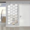 12 bucăți/set autocolante hexagonale pentru oglindă acrilice