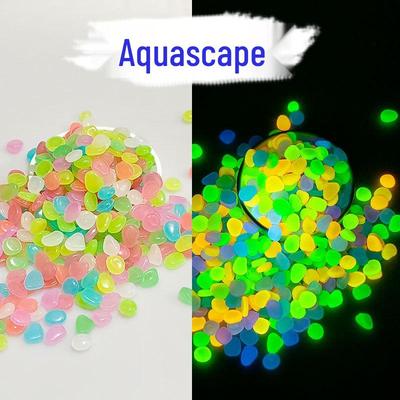 1CM Svítící Fluorescenční Oblázky pro Akvárium a Zahradní Mikro-Krajinu, 0,5 Gramu