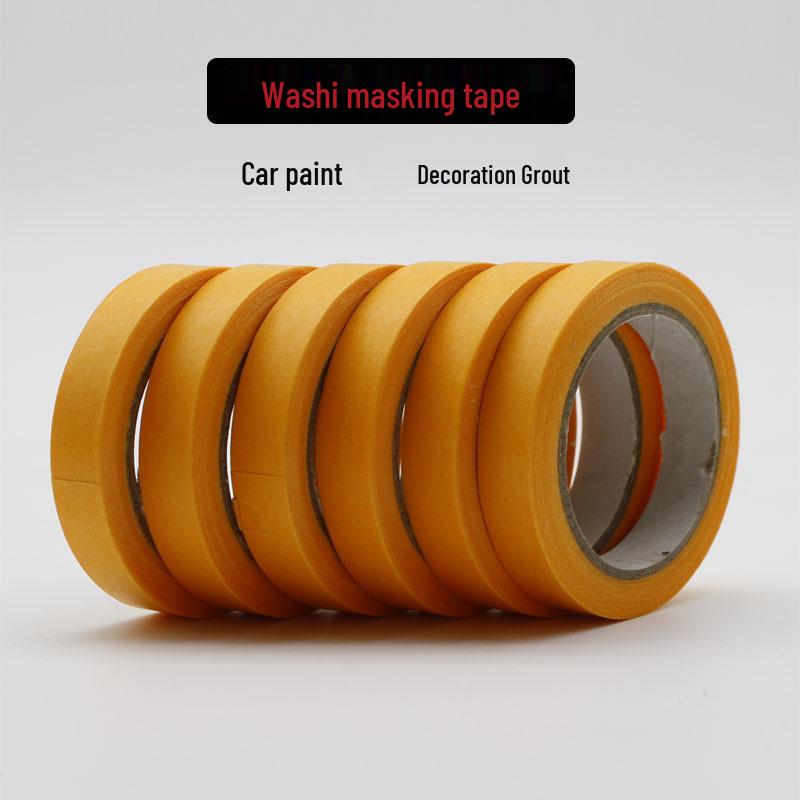 Yellow Washi Tape for Art Decoration and Car Spray Paint Masking