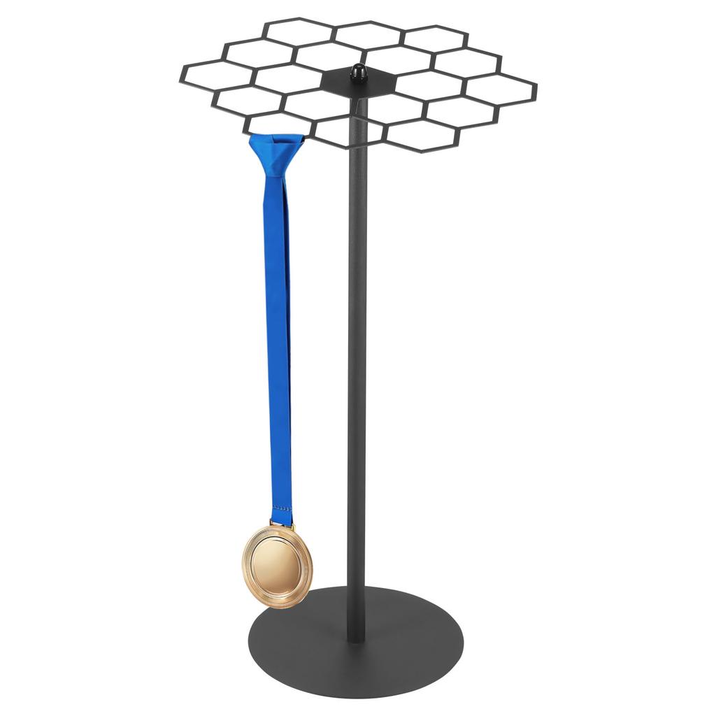 Metal Medal Rack Tabletop Medal Holder about 45 Medals Capacity Medal Display Holder for Sports Rotatable Medal Hangers Display