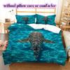 Seawater marine organisms Pattern Bedding,Quilt Set Quilt Cover Pillowcase Home Birthday Gift (1*duvet cover+2*pillowcase,without core)