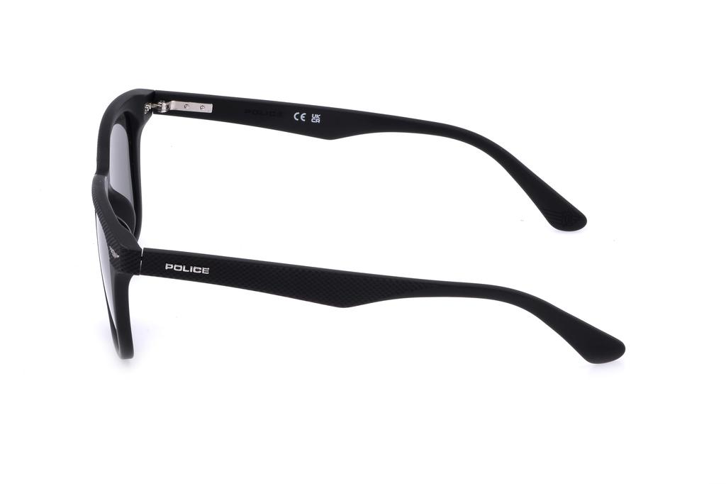 POLICE SPLE01 U28Q 52 Polarized Sunglasses for UV Wellington Matte Black Polarized Men Lightweight, Protection, Style, Frame, Gray-Green Lenses.