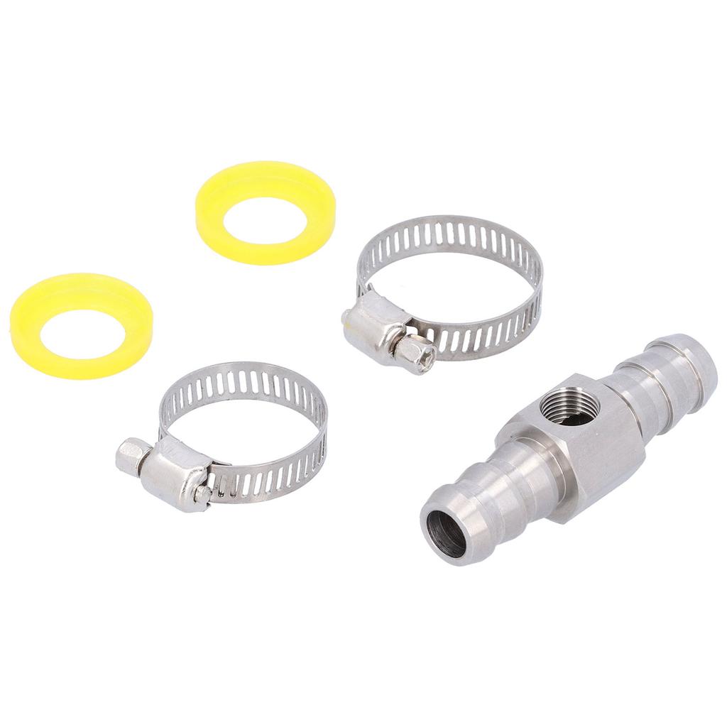 1 2in Fuel Line TFitting 1 827 NPT Port Fuel Pressure Gauge Sensor Adapter Stainless Steel