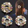 Korean Retro Rhinestone Bow Hair Clip - Women's Spring Ponytail Accessory