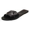 Flat Thin Soled Women'S Slip Sandals Toe Toe Leather Sandals Summer Sandals Women Closed Toe Women Sandals