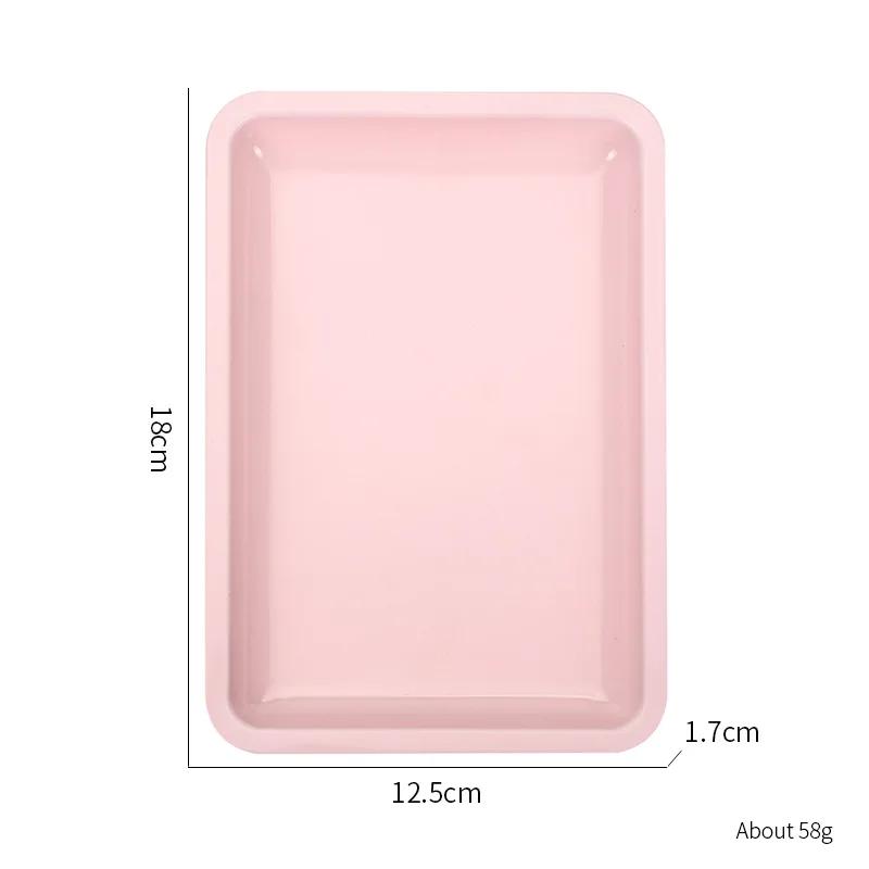 Multicolor Stainless Steel Nail Art Desktop Tool Storage Tray Jewelry Decorations Metal Tray Nail Art Tools Display Stand Nail
