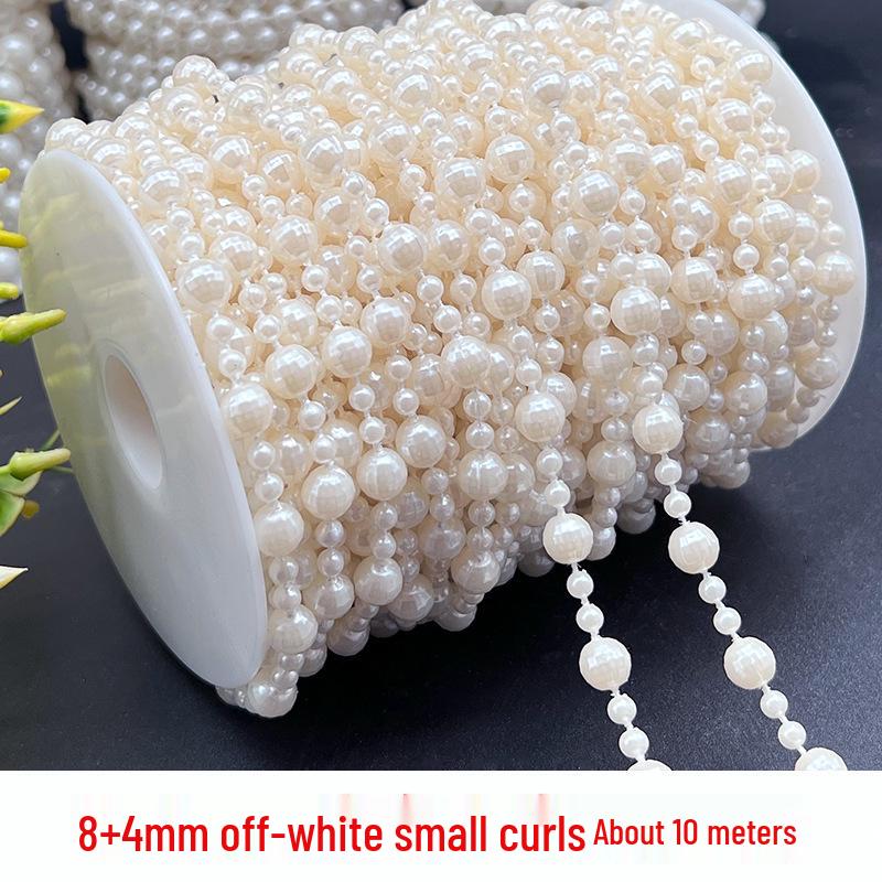 Adjustable 6-14mm Pearl Strand Chain for DIY Wedding Decor