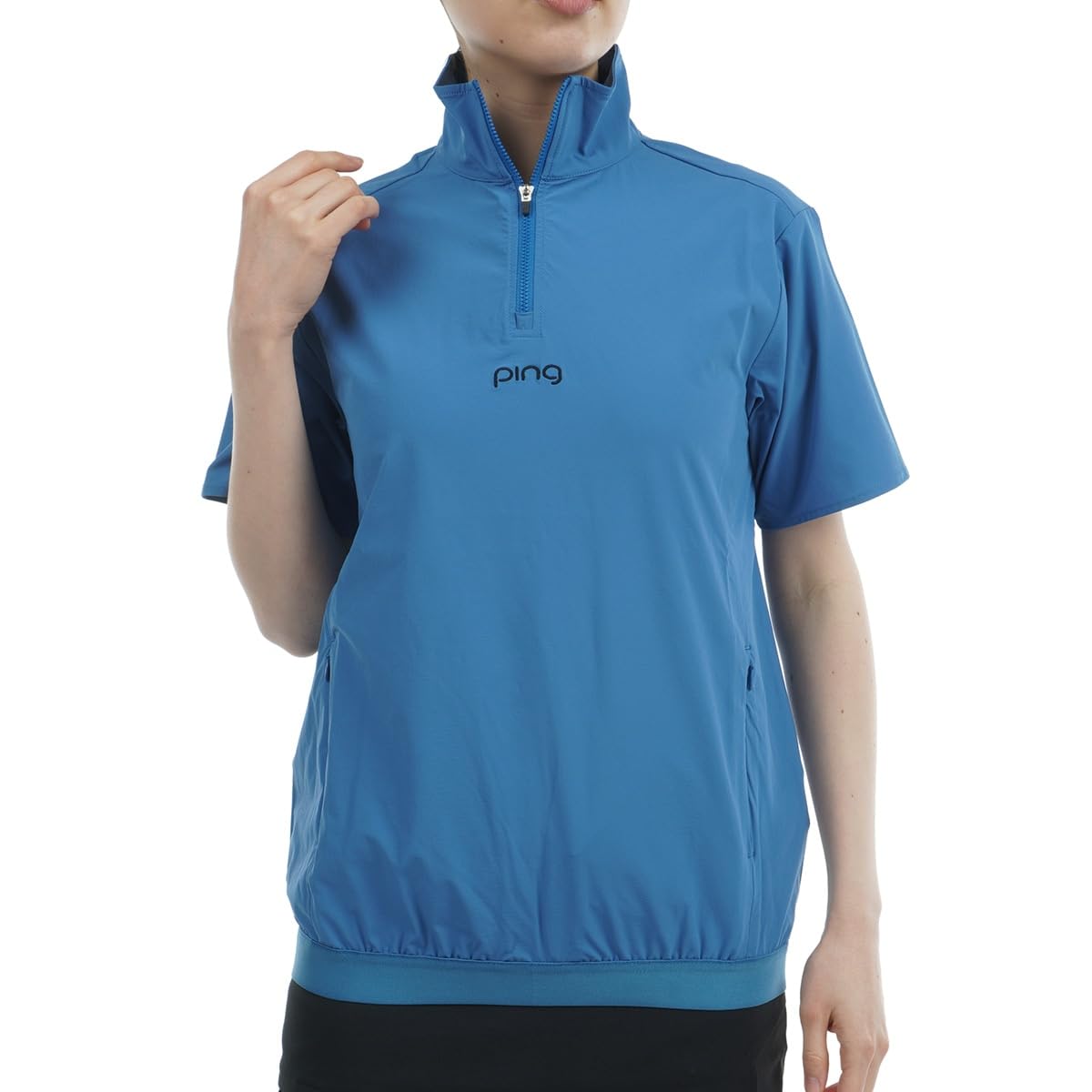 

Ping Apparel Women s Short Sleeve Half-Zip Blouson (2-Way Stretch, UV Protection) / Golf / 622-4120204 110_Blue L