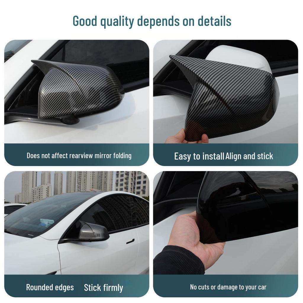 Tesla Model Y/YL Rearview Mirror Cover & Housing for Modification
