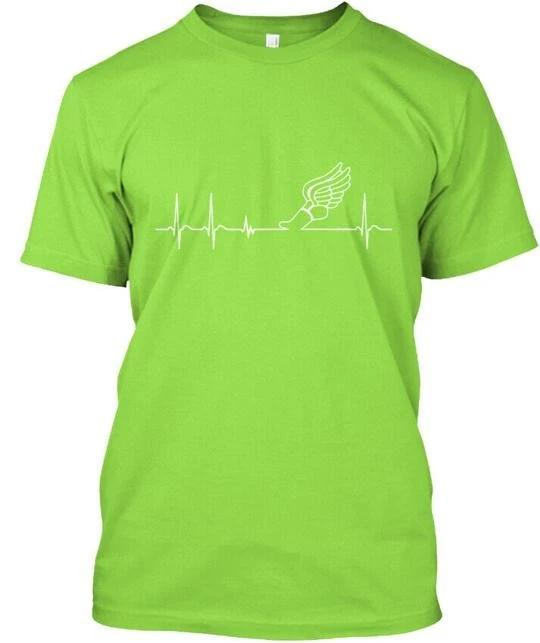 

Heartbeat Track And Field Cool Fun Gift T shirt Made in the USA Size S to 5XL 3XL