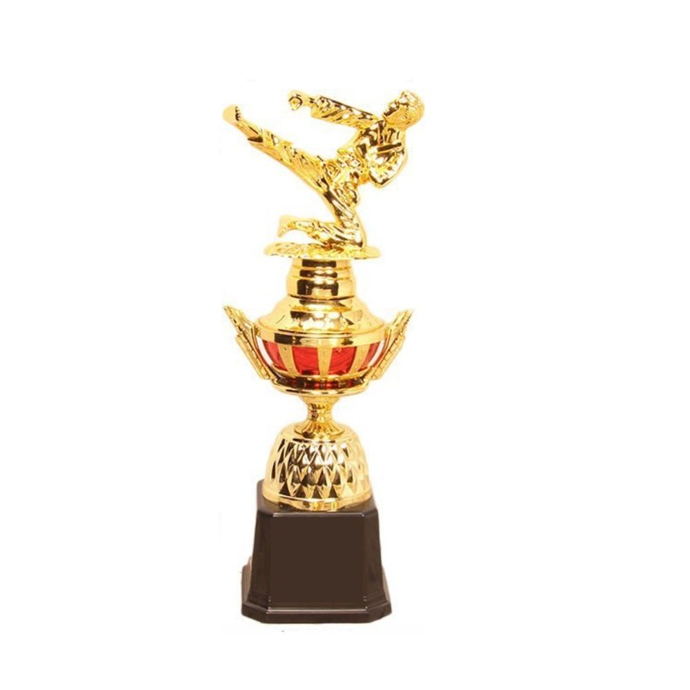 Martial Arts Gold Trophy Awards Plastic Model Gold Man Small Prize Cup Taekwondo Competition Craft Souvenirs Winner Award