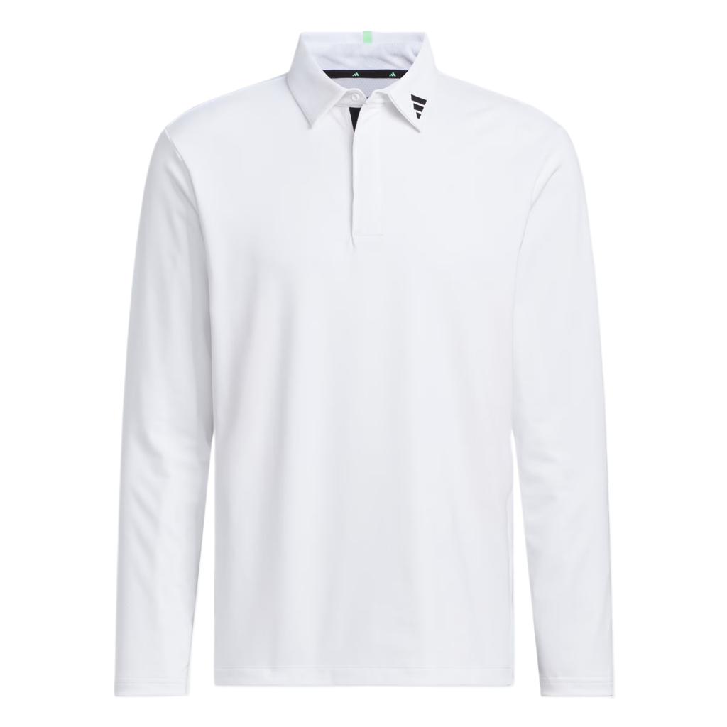 Adidas Solid Color Soft Knit Long Sleeve Polo Shirt Men Tops JM9538