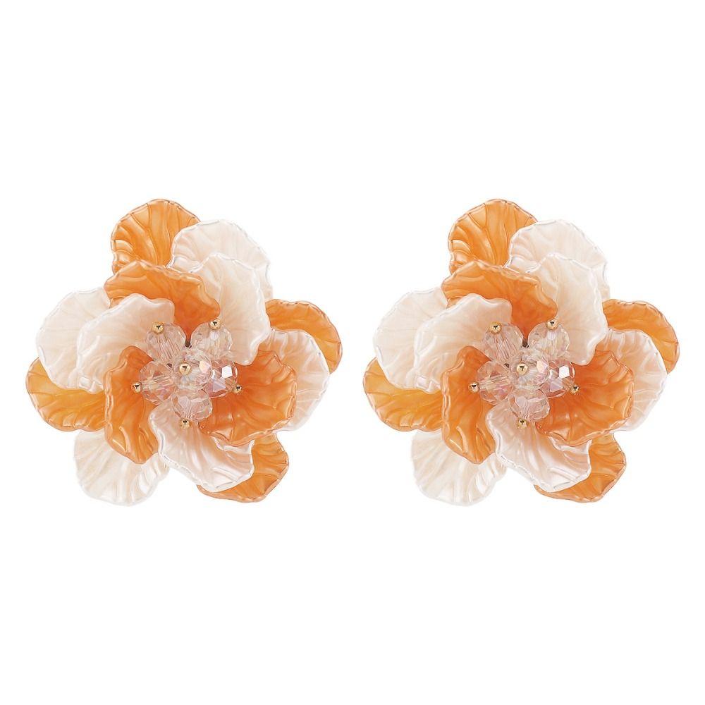Elegant Imitation Pearl Necklace Camellia Flower Clavicle Chain Necklace Romantic Occasions