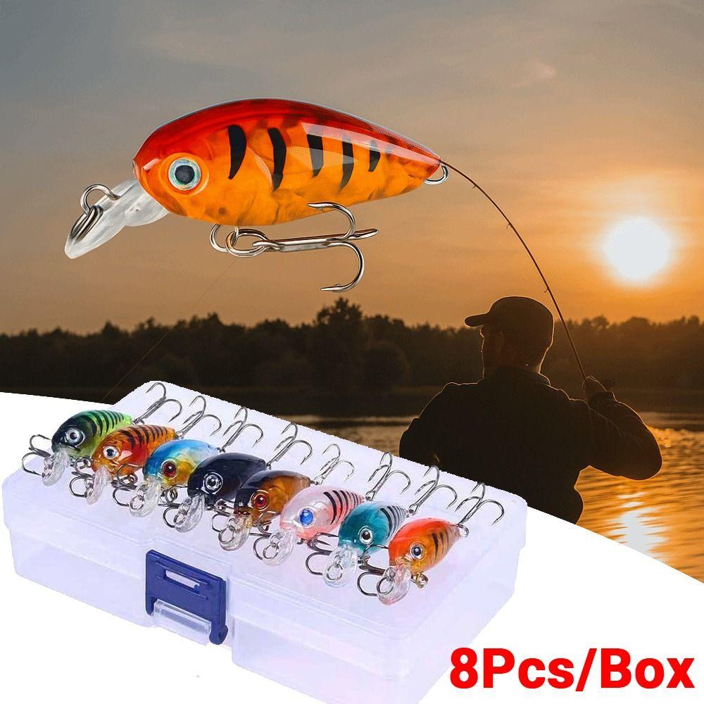 8Pcs/Box Micro Hard Bait Fishing Lure Floating Topwater Fishing Bait  Saltwater Fishing