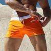 Bademode JOCKMAIL Color Block Herren Low-Rise Boxer Badehose Rutschfester Kordelzug Dehnbares Nylon-Elasthan mit Reißverschlusstasche