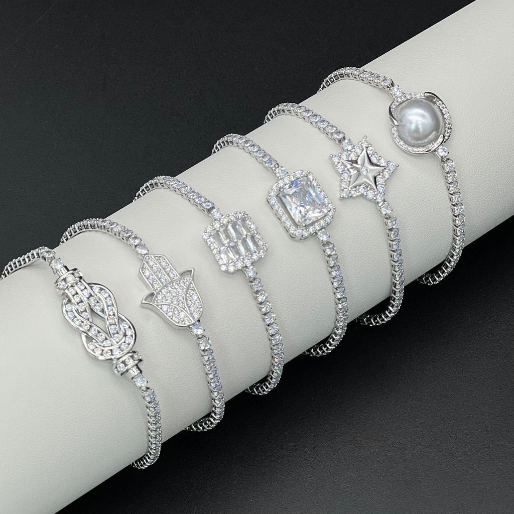 Luxury Geometric Zircon Bracelet - European & American Style