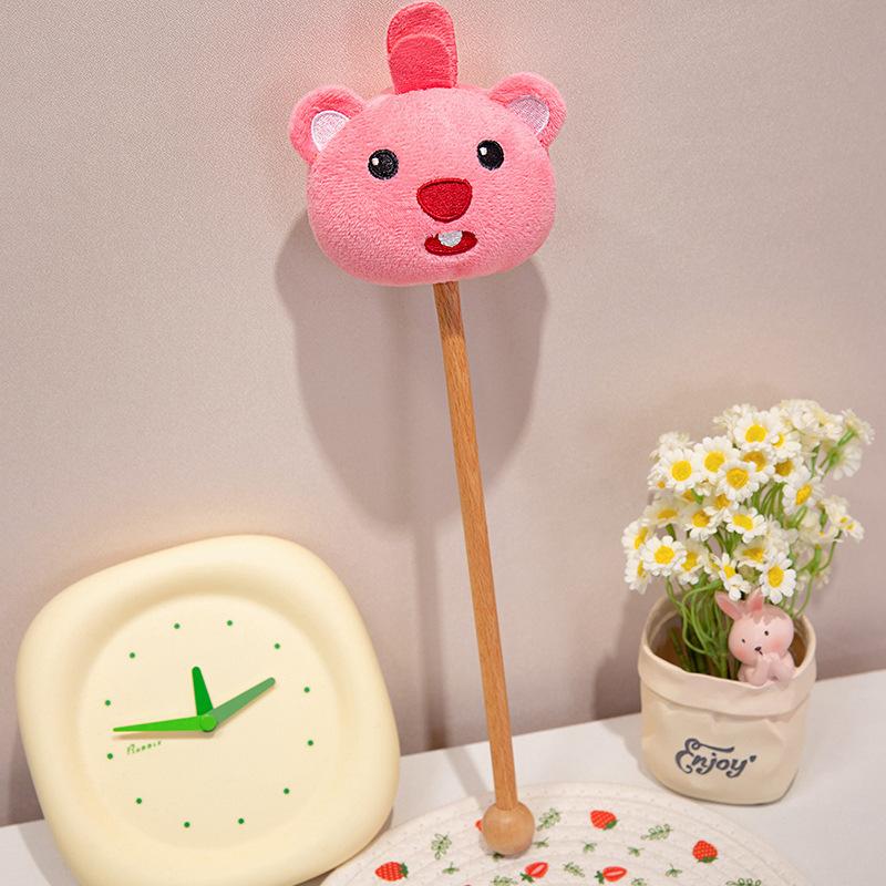 Big Mouth Animal Plush Toy Stick Cute Practical Girl Pendant Hammer Stick Doll
