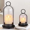 Candle Holder Metal Glass Romantic Table Decor