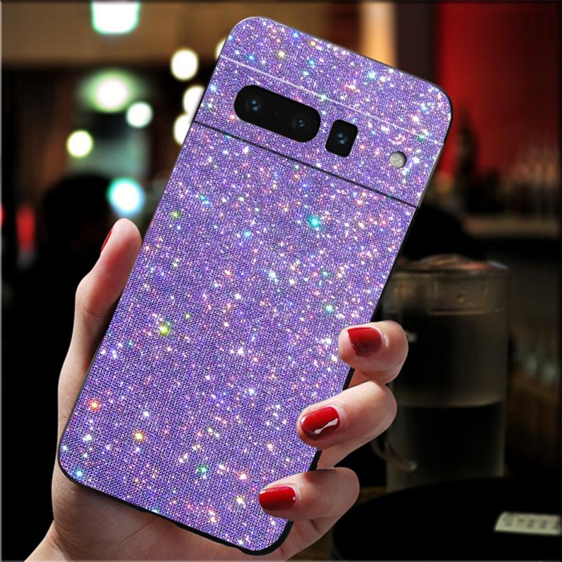 Phone Case For Google Pixel 10 9 Pro XL 9A 8 7 6 Pro Pixel 8A 7A 6A Pixel 8 7 6 5 Iridescent Holographic Blue pink