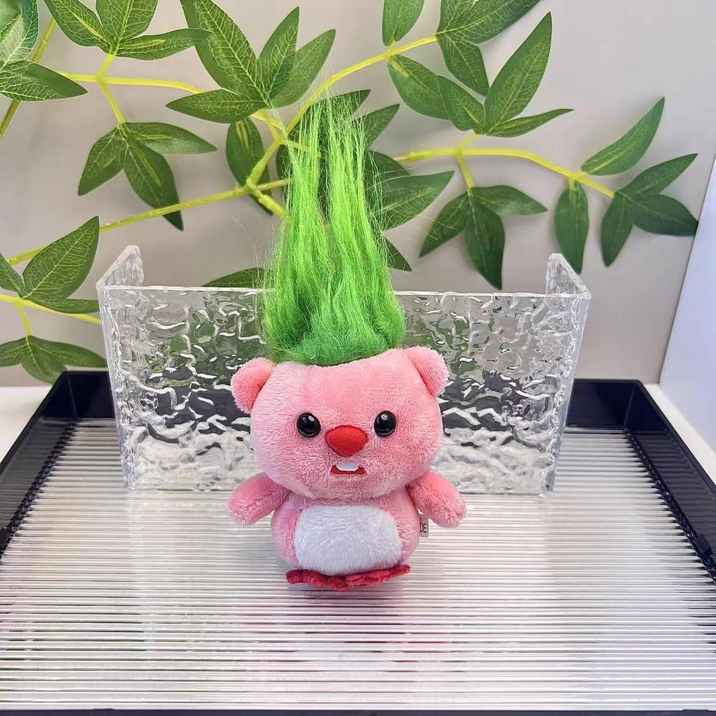 

Loopy Plush Playful Beaver Doll Keychain Featuring Ultra Soft Material In Various Colors Regular Chain зелёный