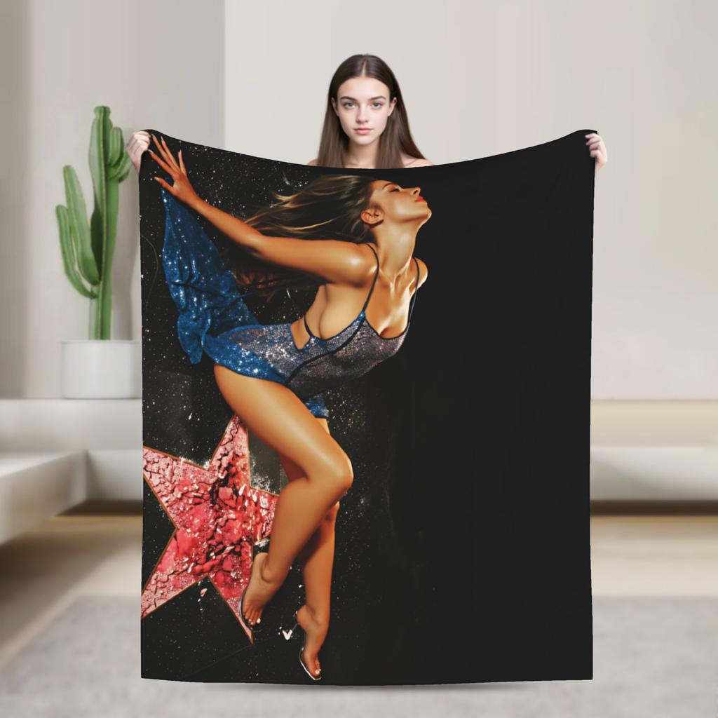 Coperta di Flanella Tate McRae Cantante Canadese Coperta Morbidissima per Divano Letto Viaggio Copriletto Novità Copri Divano Letto