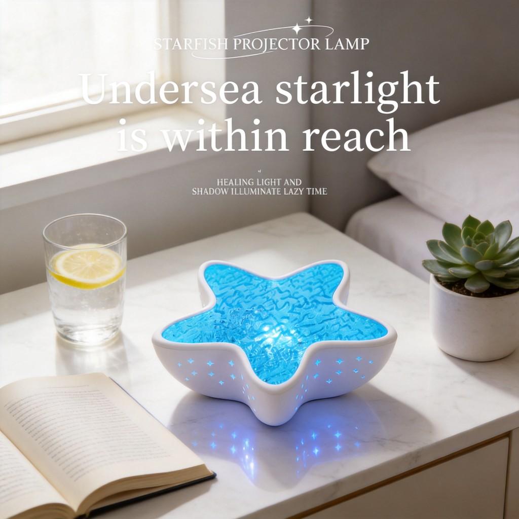 Ocean Star Projector Night Light With Gradual Color Change For Bedroom Decor And Romantic Gifts