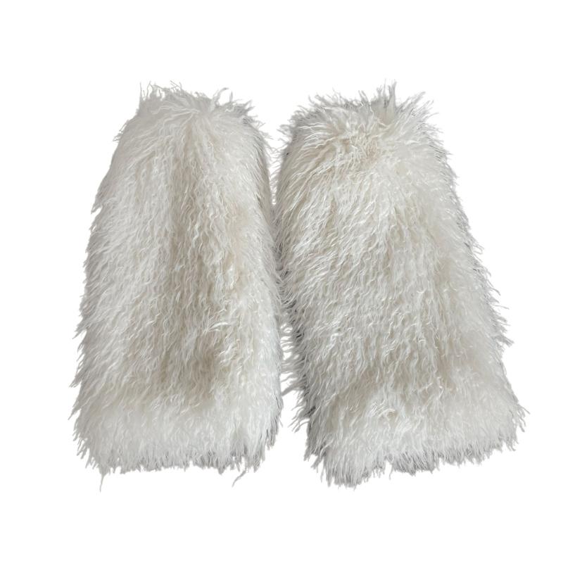 Women's Furry Leg Warmers Plush Fuzzy Boot Covers Toppers for Winter Fashion Costume Parties Thermal Leg Gaiters Socks