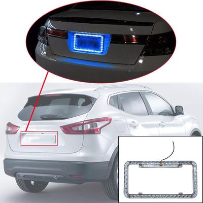 12v Car Rear License Plate Frame Led Lights License Plate Frame Cover Holder For Auto Truck Vehicle Car Styling Accessories O1f5