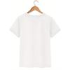 [Casual Flower T-shirt] Women's Casual Flower Pattern Printed T-shirt | Short-sleeved Round Neck, Spring and Summer, Vacation, Machine Washable,