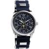 Salvatore Mara Watch Moon Phase Multi Calendar 5 ATM Water Resistant Business Formal Men's Rubber Belt Limited Model Blue Silver SM22105R-SSBL