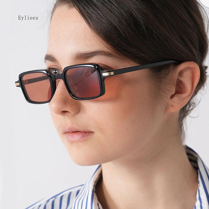 Small Rectangle Sunglasses Women'S Fashion Jelly Color Sun Glasses Summer Uv400