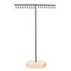 Elegant Iron Necklace Display Holder Effective Iron Necklace Holder with Wood Base Sturdy Jewelry Display Stand Rack