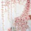 70.8" Cherry Blossom Flowers Garland Artificial Pink Flower Vine Hanging Faux Silk Flower Garland for Home Wedding Garden Party Arch Decor
