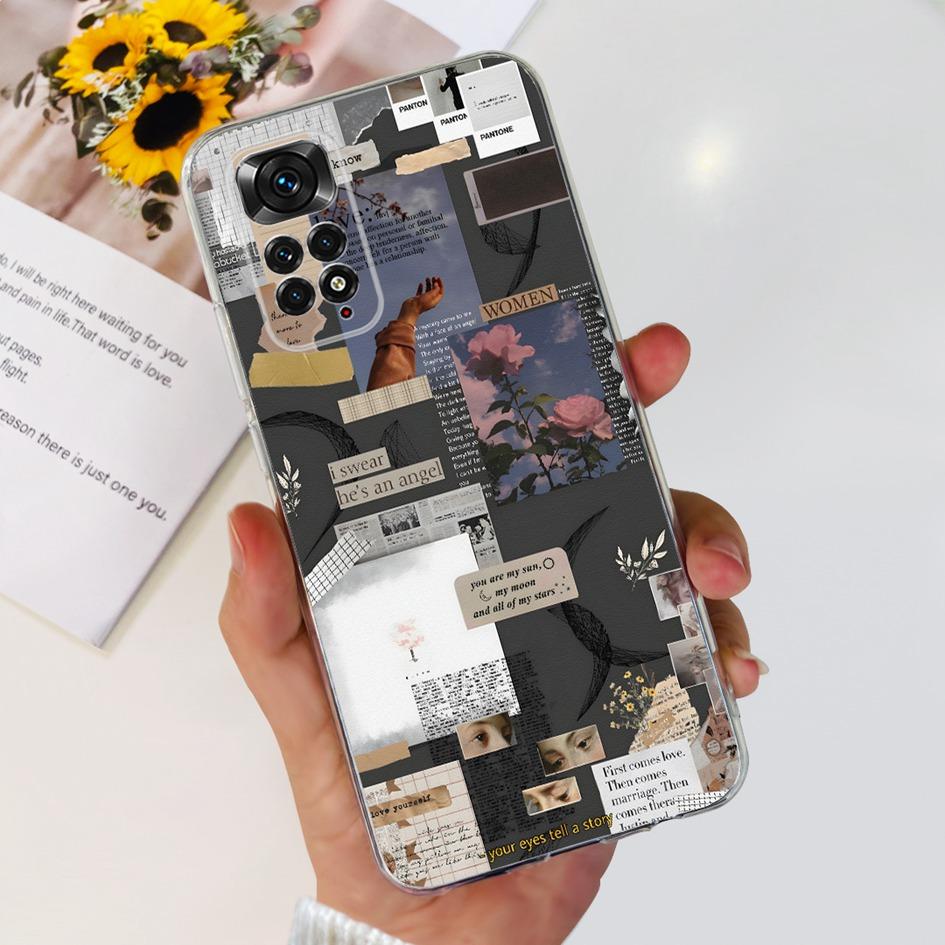 For Xiaomi Redmi Note 11 Case Note 11s Cover Popular Butterfly Dragon Soft Silicone Clear Case For Redmi Note 11S 5G Note11 Capa
