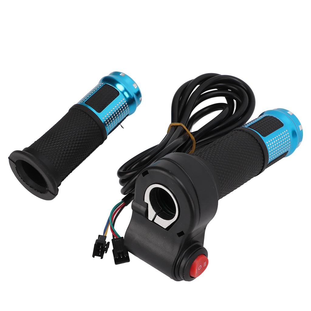 12V-99V Universal 6-Kern Elektrofahrrad Gasgriff mit zwei Abschnitten drei GeschwindigkeitenBlau