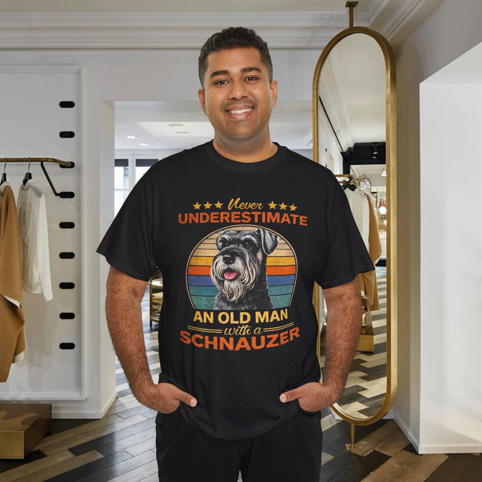 Never Underestimate An Old Man With A Schnauzer Shirt 2XL