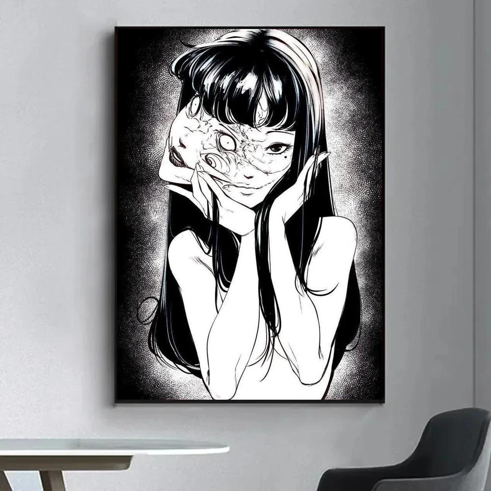 1 szt. Japoński Horrorowy Komiks z lat 80. Tomie Figurka Plakat Samoprzylepna Sztuka Wodoodporny Papier Naklejka Dekoracja Ściany