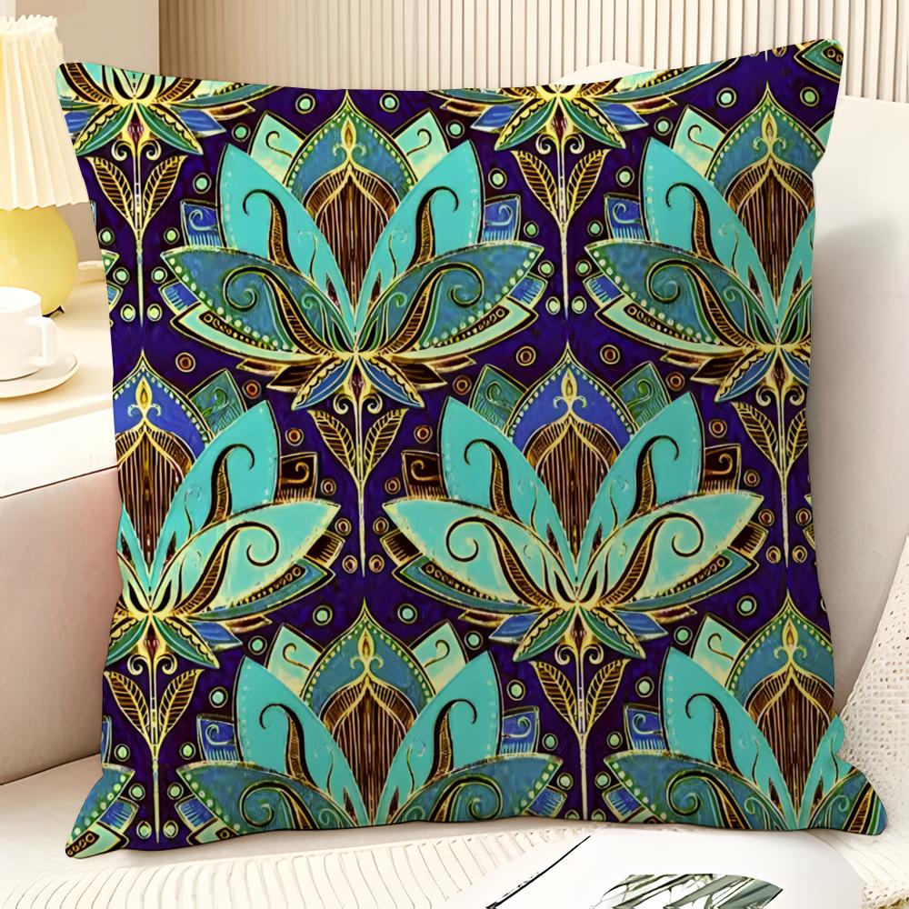 Boho Style Pillow Case Natural Linen Organic Fabric DoubleSided Printing Sofa Home Decor Gift Pillow Case