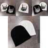Skull Finger Knit Hat With Warm Acrylic Material For Streetwear Winter Fashion