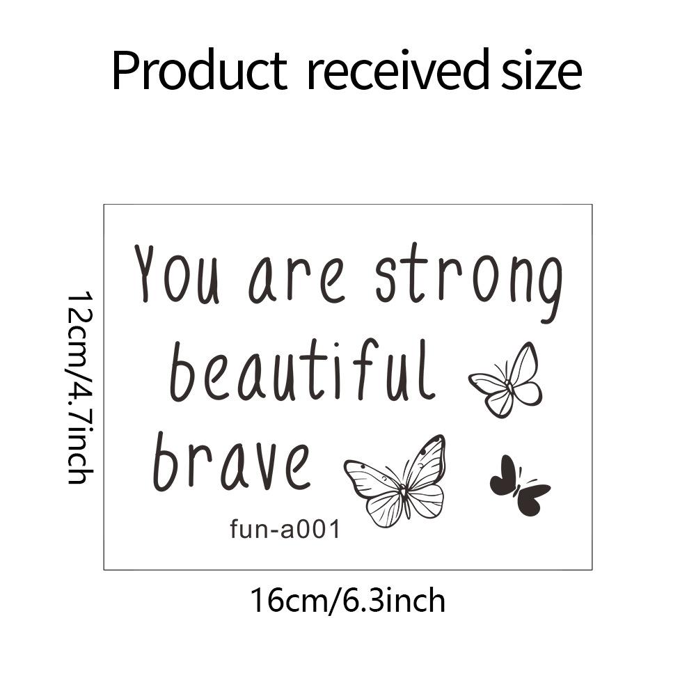 

Английский слоган Бабочка Ванная комната Зеркало для ванной комнаты Украшение Декоративные наклейки 12*16cm/fun-a001