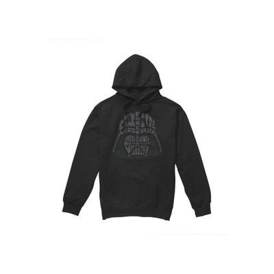 Mens Darth Vader Text Head Hoodie