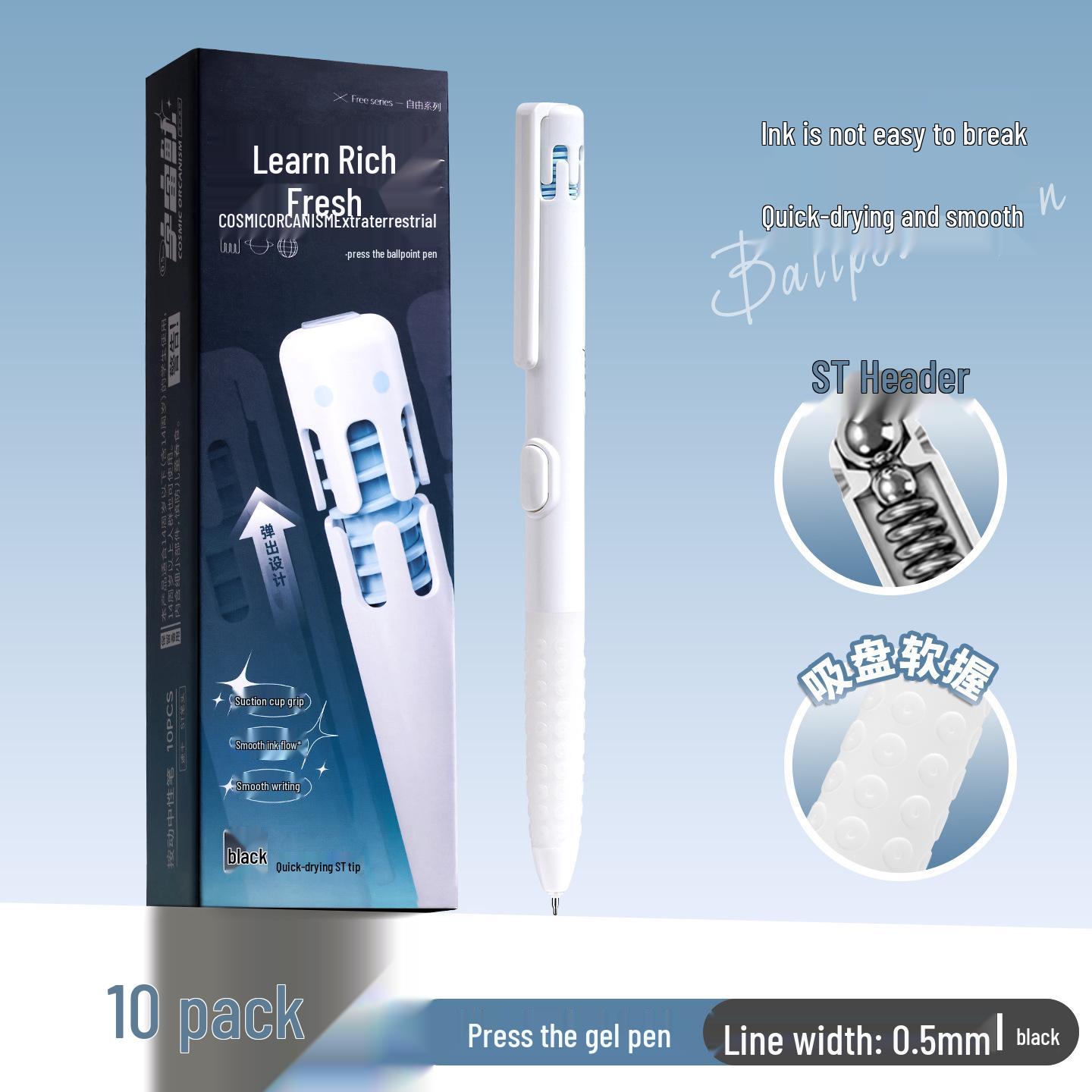 

Tianzhuo 33320 Universe Squid Gel Pen 0.5mm - Creative Soft Grip Twin-Ball Design 0.5mm