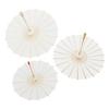3PCS Blank Paper Umbrella 20cm 30cm 40cm DIY Hand Painted Chinese Umbrella with Log Handle for Photography Props Role